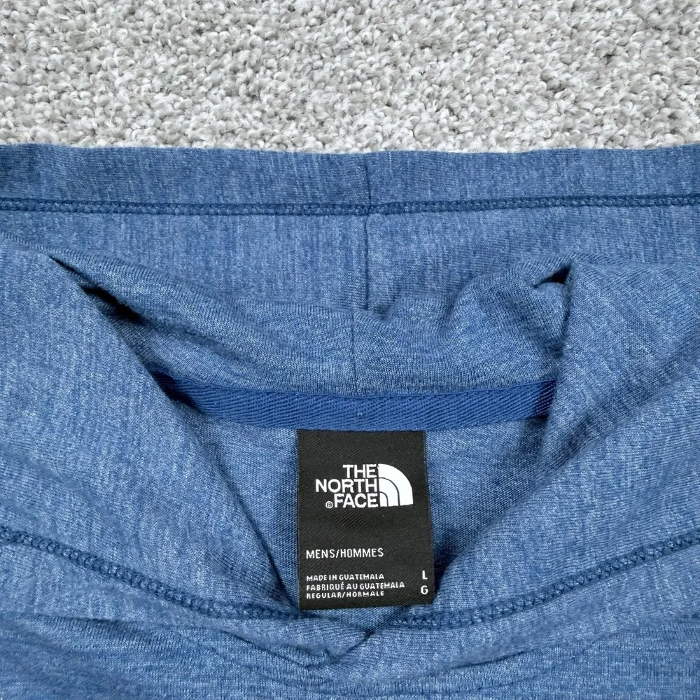 The North Face Hoodie Mens Large Blue Tri Blend Long Sleeve Graphic Logo